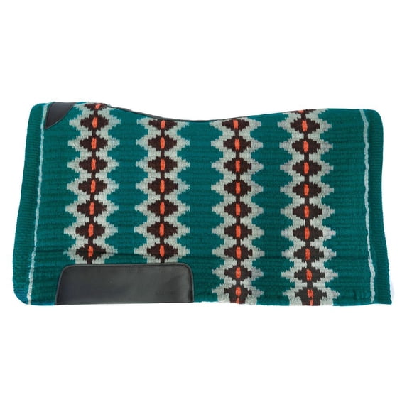 Billy Royal Felt Performance Blanket Top Pad - 34" x 38" | Western Saddle Pad | Teal Peach