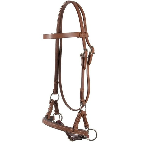 Schneiders Padded Nose Leather Side Pull | Adjustable & Durable | Color Brown