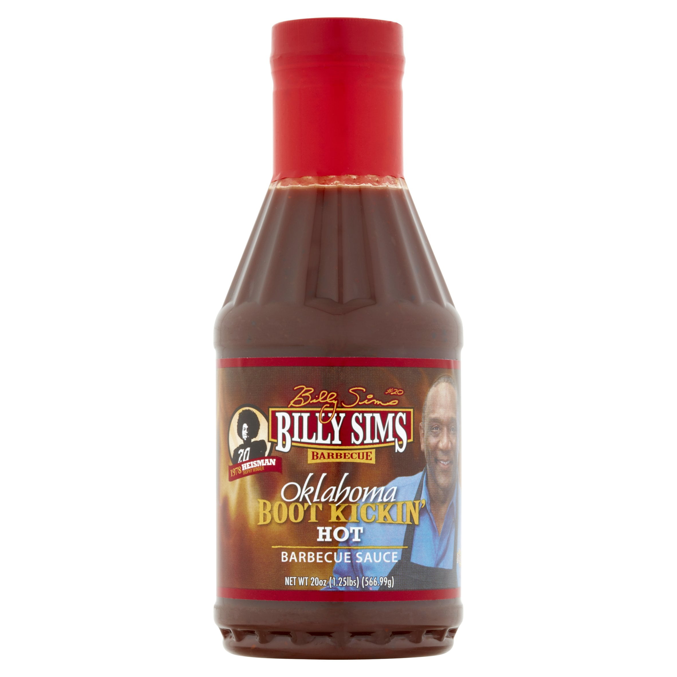 Billy Sims Oklahoma Boot Kickin' Hot Barbecue Sauce, 20 oz, 6 pack