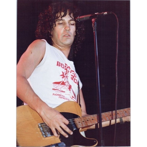 Billy Squier plays guitar on stage 1970's concert 8x10 inch photo