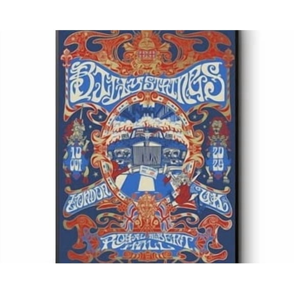 Billy Strings 2025 London Uk Royal Albert Hall Poster Psychedelic Housewarming Token Ideas UNF