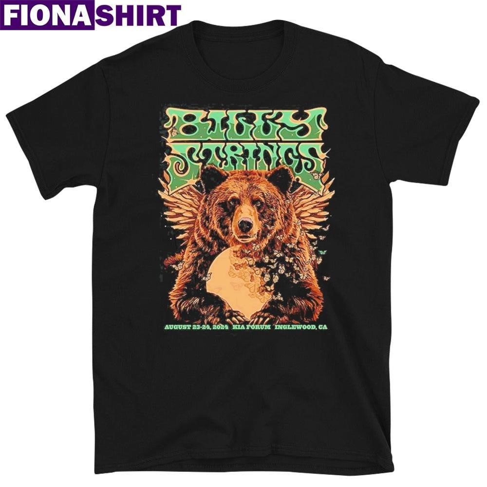 Billy Strings In Inglewood Ca On August 2324 2024 At Kia Forum Artwork Bear Shirt