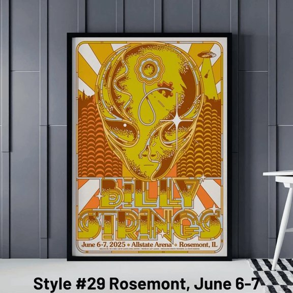 Billy Strings Poster Van Andel & Indianapolis Tour Prints Wall Decor Vintage Wall Arttrendy Retro Print Room Decor Wall Art , Poster Print Only