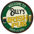 thumbnail image 1 of Billy's Irish Pub 12" Round Metal Sign Kitchen Bar Wall Décor 200120036127, 1 of 1