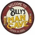 thumbnail image 1 of Billy's Man Cave 12" Round Metal Sign Kitchen Bar Wall Décor 200120035127, 1 of 1