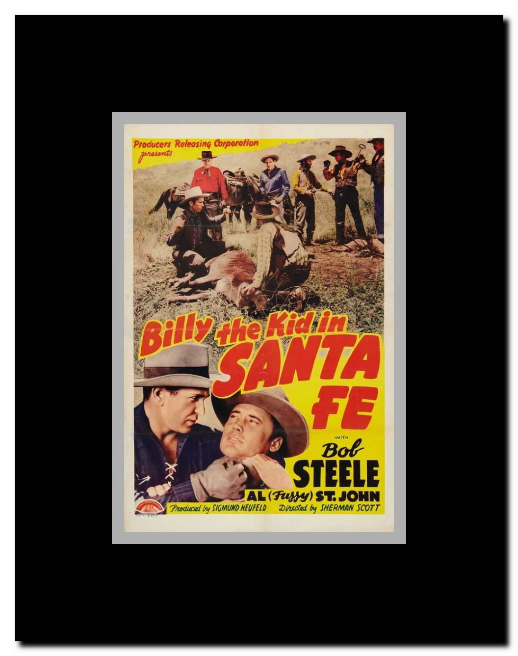 Billy the Kid in Santa Fe Framed Movie Poster