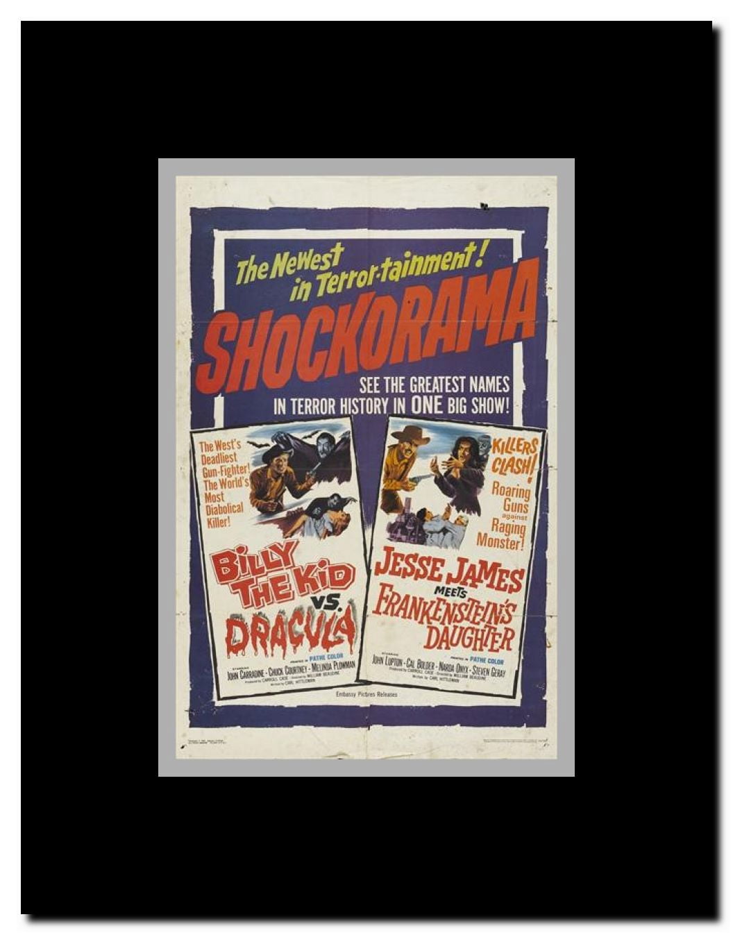 Billy the Kid vs Dracula Framed Movie Poster