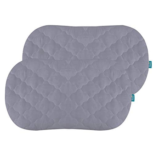 Biloban Bassinet Mattress Cover Compatible with Halo Bassinest Swivel Sleeper Bassinet Mattress Pad 2 Pack Microfiber Waterproof and Soft Grey