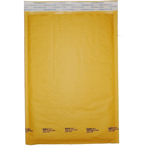 Bilot 100#4 9.5x14.5 Yellow Bubble Lite Mailers Padded Shipping Envelopes