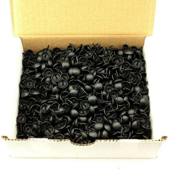 Bilot 1000 Pcs 7/16" Head Black Lacquer Matte Nail #7100-BLM Tacks-Size 1/2