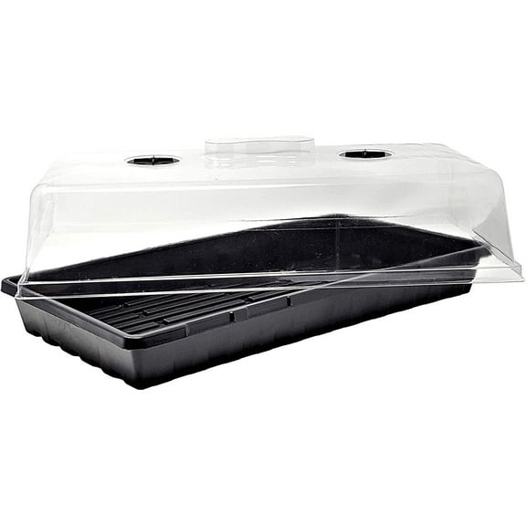 Bilot 1020 Trays w/Humidity Dome Extra Strength, 2 Pack, for Seed Starting Plant Propagation Germination Tray No Holes Fodder System Starter