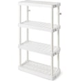thumbnail image 1 of Bilot 14 x 32 x 54.5 Inch 4 Tier Adjustable Ventilated Medium Duty Shelving Units for Home, Garage, Basement, and Laundry, White, 1 of 8