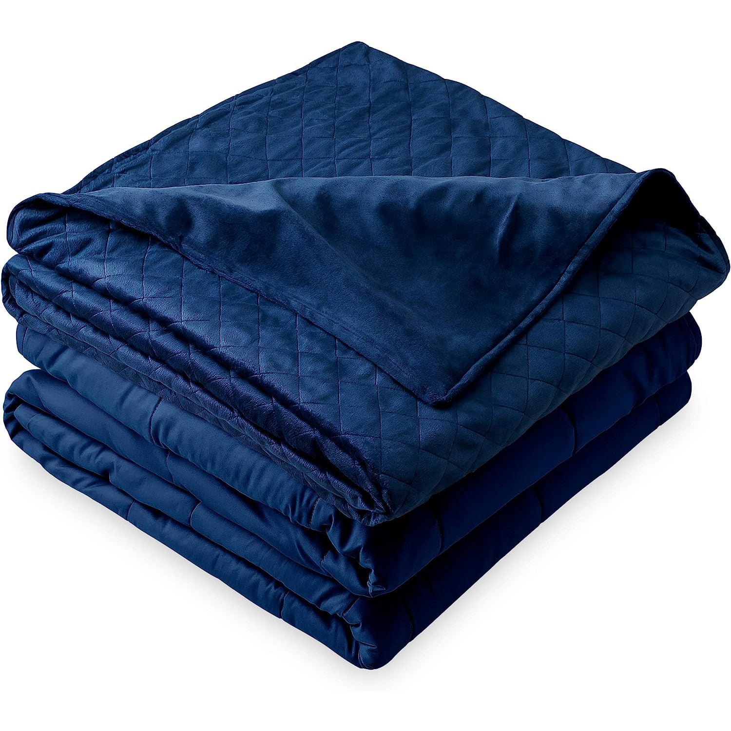 Bilot 17lb 60 x 80 Weighted Blanket with Cover for Adults All Natural 100 Cotton Improved Heavy Blanket with Premium Glass Beads Dark Blue 60 x80 Walmart