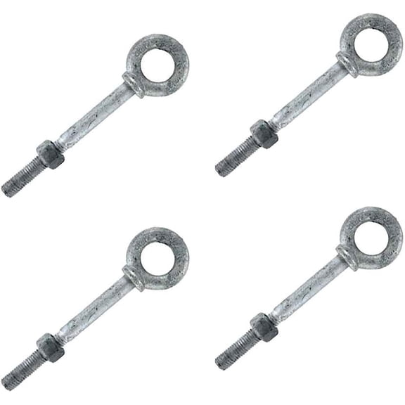Bilot 3/4" x 6" Galvanized Shoulder Eye Bolt - 4 Pack