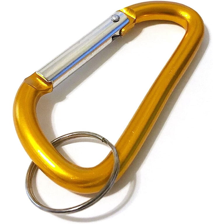 Aluminum Carabiner Clip With Key Rings - Large Locking Spring Snap Hook For Outdoor Gear 4 thumbnail image
