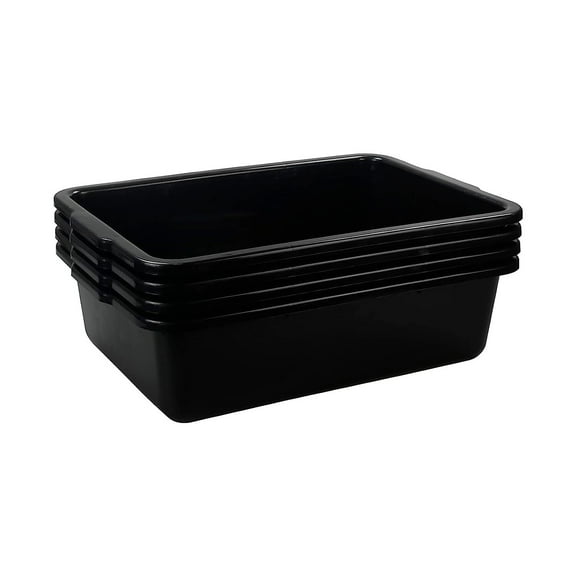 Bilot 4-Pack 32 L Plastic s Tubs, Utility s Box, Black