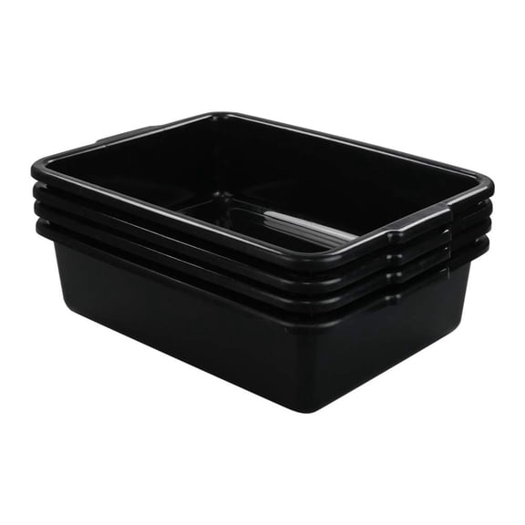 Bilot 4-Pack Plastic Large s Box, 32 L Black s Tubs