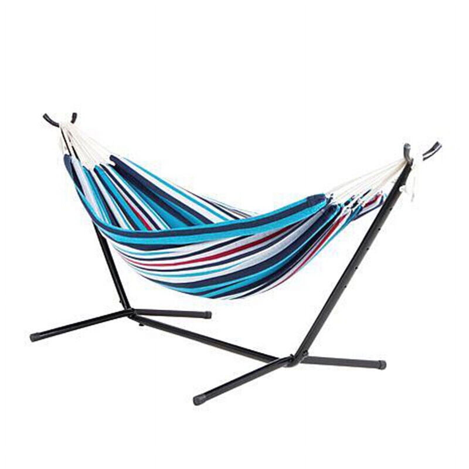 Bilot 60" Wide Portable Hammock with Stand for 2 person Carrying case Outdoor Patio
