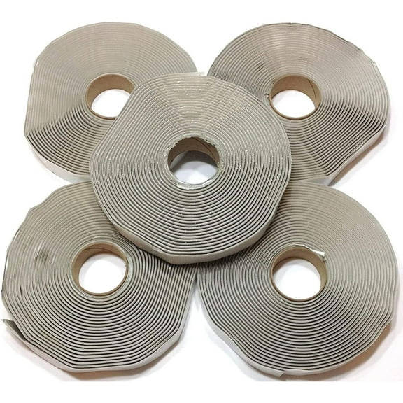 Bilot Colorimetrics Gray Putty Tape/Butyl Tape 1/8" x 3/4" x 30' (5-Pack)