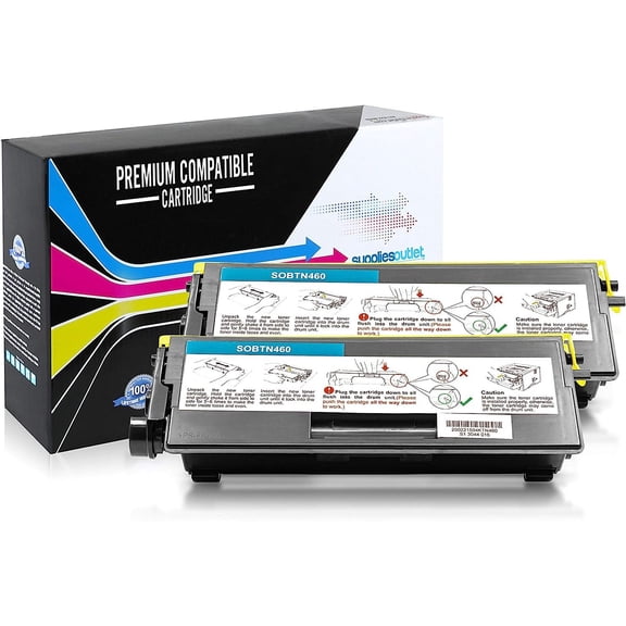 Bilot Compatible Toner Cartridge Replacement for TN460 / TN-460 / TN430 / TN-430 (Black,2 Pack)