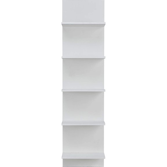 Bilot. Decorative Wall Mount Vertical Shelving Unit  Modern Column Shelves (White)