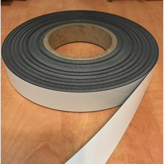 Bilot Dry Erase Magnetic Strip Roll White 1" x 100' Write on/Wipe Off Magnet
