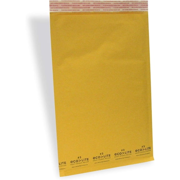 Bilot Eco-lite #3 ELSS3 Golden Self Seal Bubble Mailer, 8 1/2" x 14 1/2" (Case of 100)