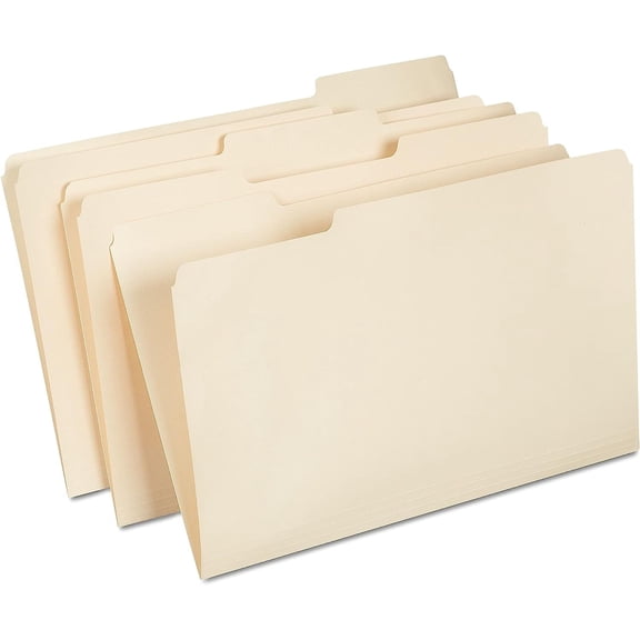 Bilot File Folder, 1/3 Cut Tab, Legal Size, Manila, 200/Carton (St56680-Ccvs)