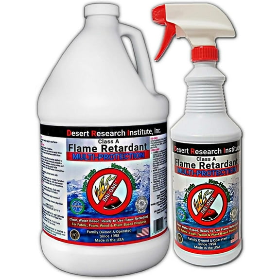 Bilot Fire Retardant Spray for Fabric, Wood & More - Class A Flame Retardant Spray -Eco Safe - NFPA 701- ASTM E84 - 1 Quart & 1 Gallon Jug Special by Desert Research Institute, Inc.