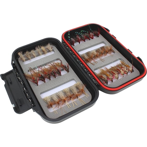 Bilot Fly Fishing Caddis Fly Assortment, 36 Flies with Small Fly Box