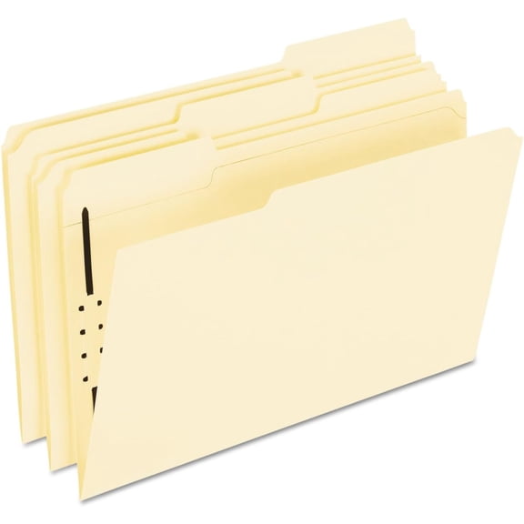 Bilot Fm310 Fastener Folders, 1 Fasteners, 1/3 Cut Tabs, Legal, Manila, 50/Box
