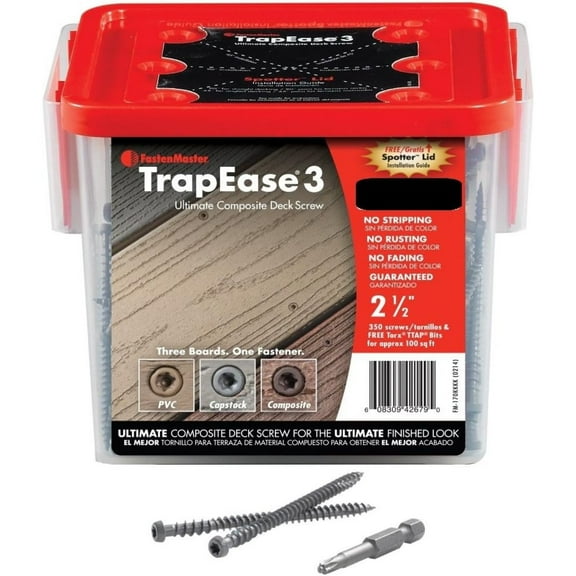 Bilot Fmtr3-212 2-1/2" Trapease 3 Composite Deck Screw Trex-Tiki - 100 sq.ft