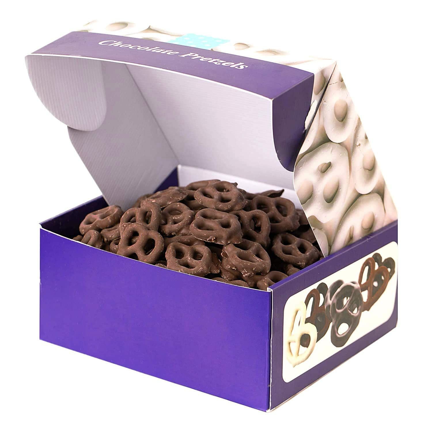 Bilot Gift Box Gourmet Dark Chocolate Covered Mini Pretzels, 40 Ounce