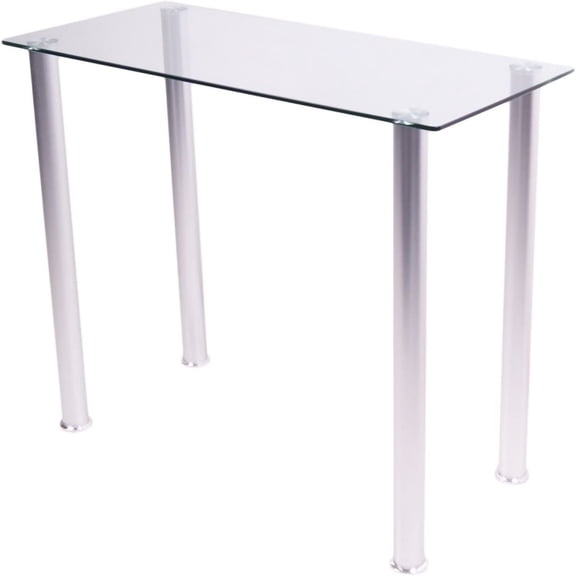 Bilot Home and Office White Tempered Glass Utility Desk or Utility Stand