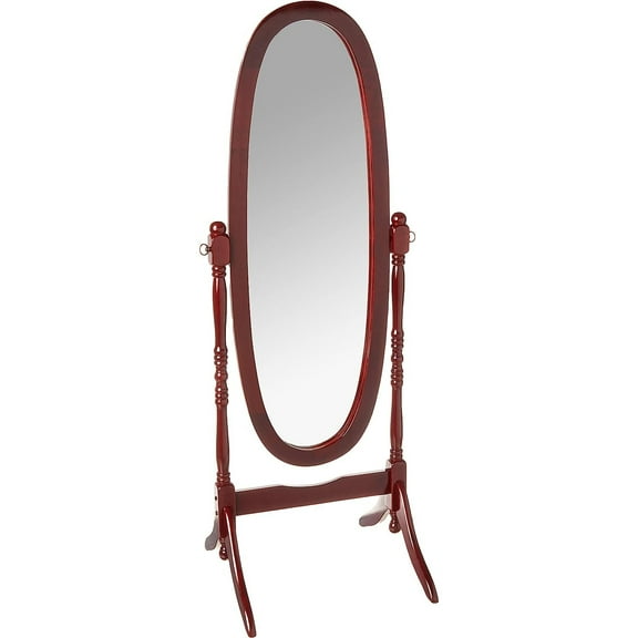 Bilot International Cherry Finish Cheval Floor Mirror