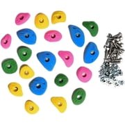Bilot Kids 21-Hold Rock Climbing Starter Pack Great for Home or Gym Rock Climbing Walls, Bright Colors
