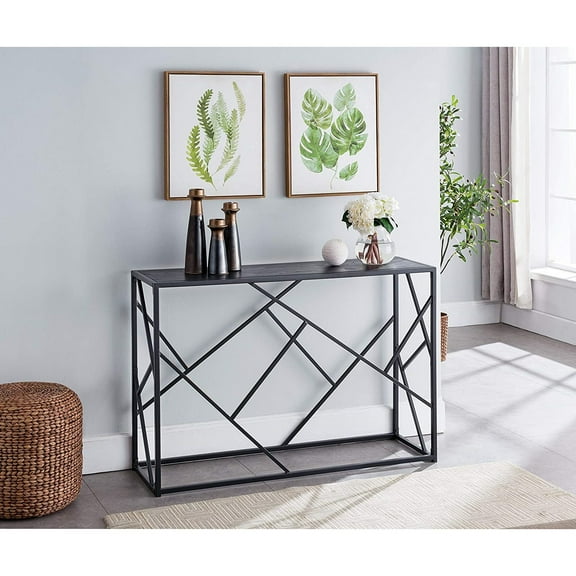 Bilot – Macon Modern Sofa/Entryway Console Table, Black