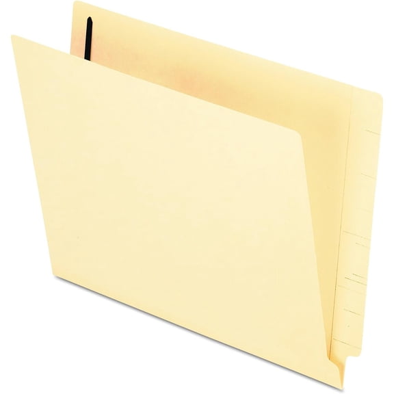 Bilot Manila End-Tab Fastener Folders, Letter Size, 1 Fastener, Manila, Straight Cut, 50/BX (H10U1)