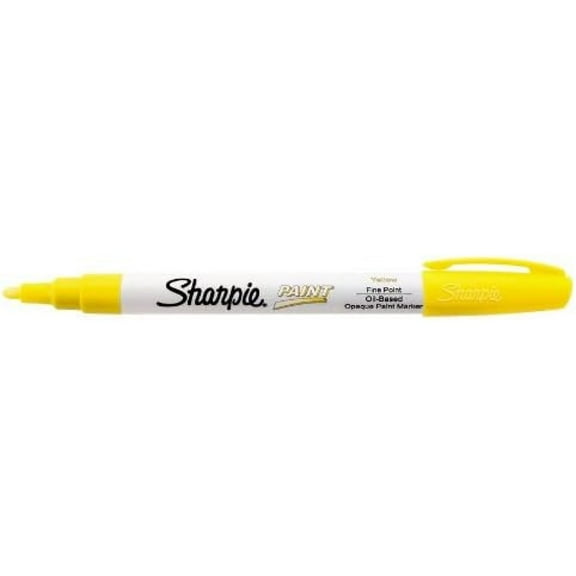 Bilot Oil-Based Fine Point Paint Markers, 12 Yellow Markers (37305)