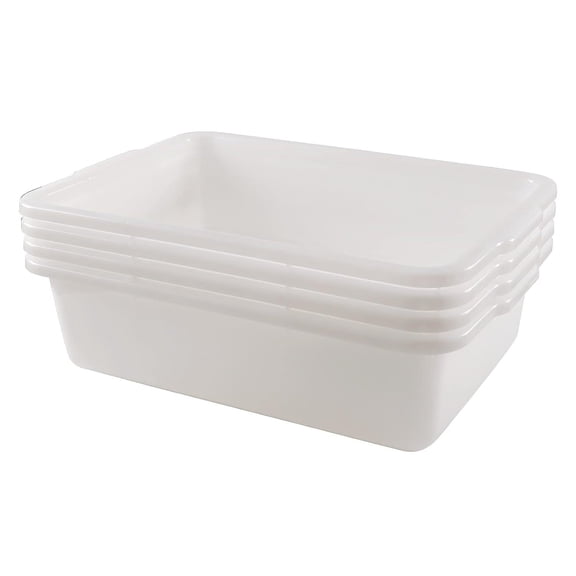 Bilot Pack of 4 Plastic Plastic s Tub, Large Utility s Boxes Set, 35 L, White