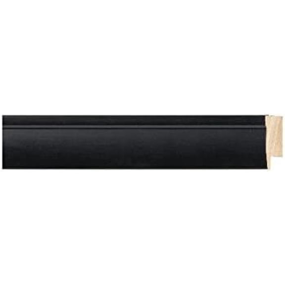 Bilot Picture Frame Moulding (Wood) 18ft Bundle - Contemporary Black Finish - 1" Width - 7/16" Rabbet Depth