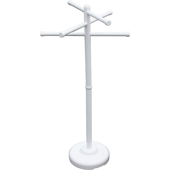 Bilot Portable 3 Bar Towel Tree - White. Made in The for Pool, Spa and Home Use.