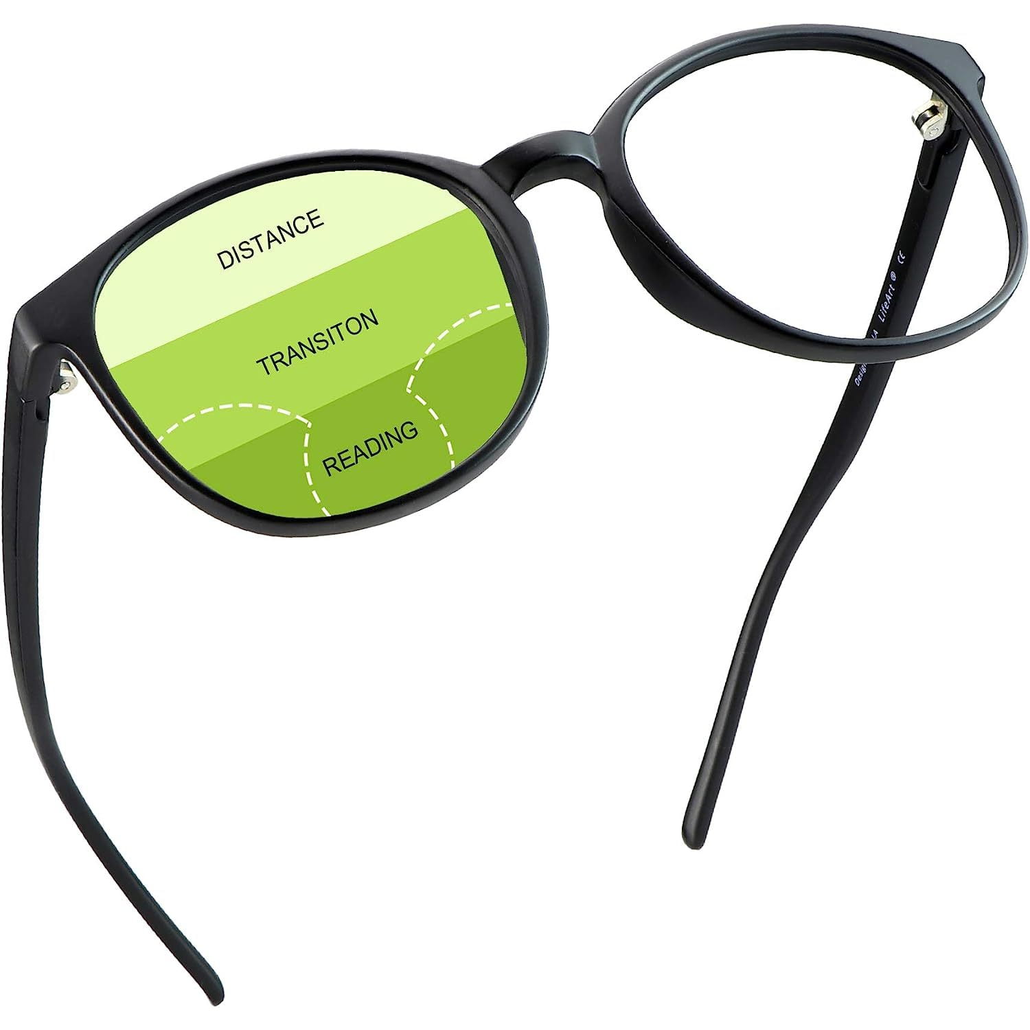 Bilot Presbyopic Progressive Multifocal Reading Glasses, Spring Hinge Blue Light Blocking Glasses, with Clear Lenses for Women and Men (+0.75/+3.25 magnification)