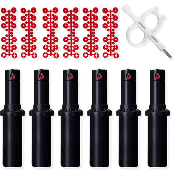 Bilot Rotor Sprinkler Heads - 6 Pack - Includes Nozzle Trees and Adjustment Tool (6)