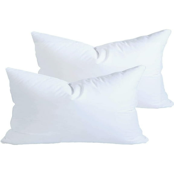 Bilot Set of Two Down Alternative Square Pillow Insert Form%100 Cotton Blend Fabric Cover, Decorative Throw Pillow, Sofa Cushion and Bed Pillow - Hypoallergenic 13 x 21