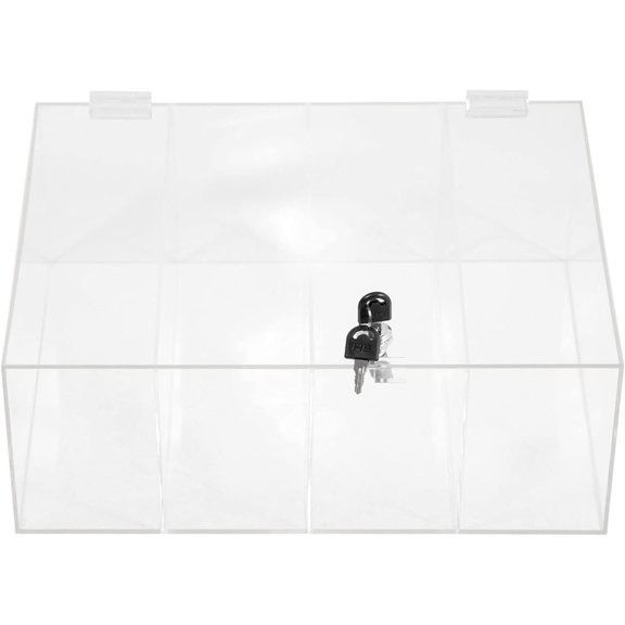 Bilot Showcase, 4 Layer Square Countertop Display Case w/Lock Display Collectible