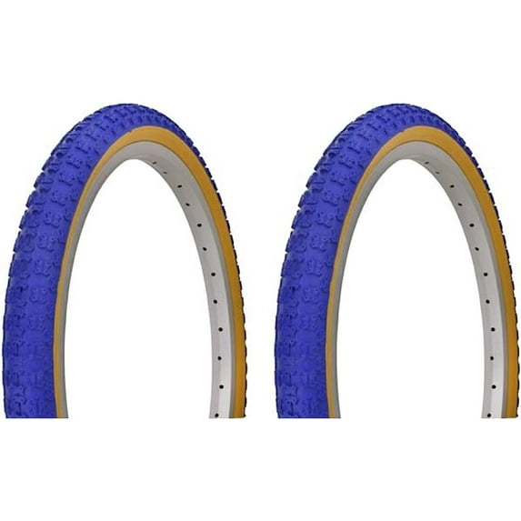 Bilot Tire Set. 2 Tires. Two Tires Duro 20" x 1.75" Blue/Gum Side Wall HF Bike Tires, Bike Tires, Tires, BMX Bike Tires, Chopper Tires