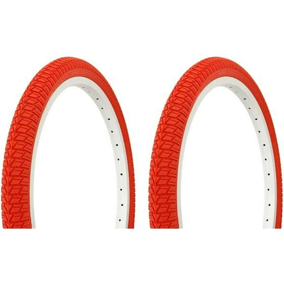 Bilot Tire Set. 2 Tires. Two Tires Duro 20" x 1.75" Red/Red Side Wall.Bike Tires, Bike Tires, Tires, BMX Bike Tires, Chopper Bike Tires