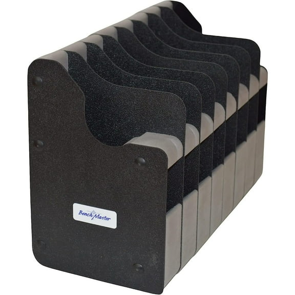 Bilot Vertical Pistol Rack, Handgun Safe Storage, Holds 2 to 12 Pistols, Secure Gun Holder Organizer, Kydex and High-Density Foam, No Metal, Lightweight, Sturdy, No , Made in USA
