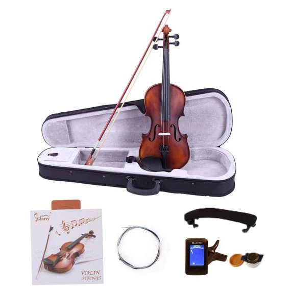 Bilot Violin 4/4 for Kids & Adults, Full Size Solid Wood Violin, Acoustic Fiddle with Portable Case and Accessories-Carefully Selected Solid Spruce Wood and Premium Ebony Fittings(Matte)